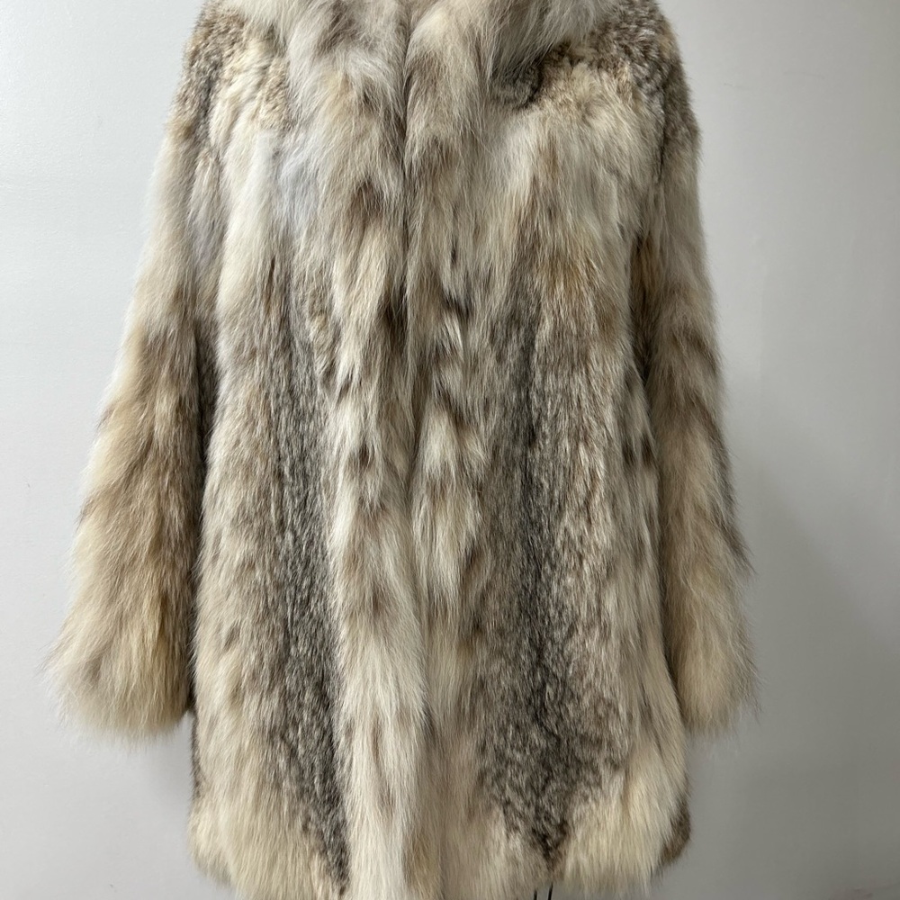 Neiman Marcus Luxurious Cream, Gray and Black rate Siberian Lynx Jacket